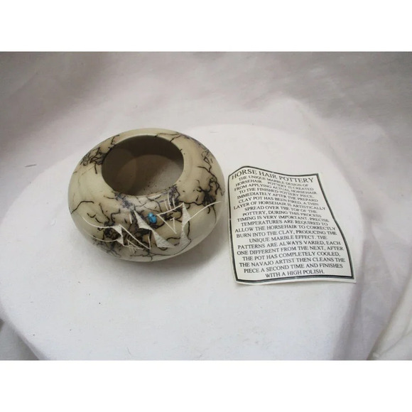 Pauline Zahne Horsehair Pottery Southwest New Mexico Navajo Native American - Picture 2 of 6